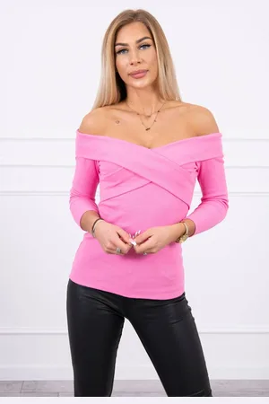 Kesi Halenka s výstřihem do V tmavě béžová světle