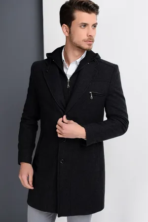 Dewberry PLT8354 SLIM-FIT COAT-PATTERNED ANTHRACITE - 1