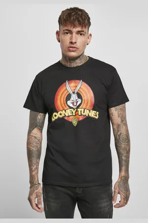 Merchcode Černé tričko s logem Looney Tunes Bugs Bunny