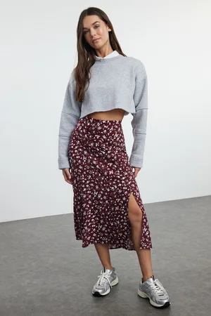 Trendyol Dámská sukně Floral Patterned