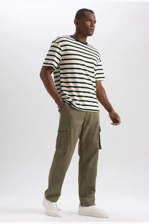 DeFacto Wide Leg Fit Wide Fit Normal Waist Wide Leg Cargo Pocket Trousers
