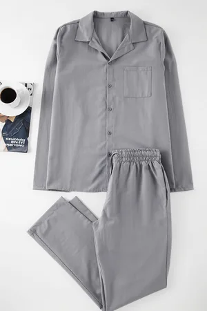 Trendyol Grey Regular Fit Woven Pajama Set