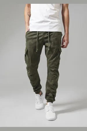 Urban classics Camo Cargo Jogging Kalhoty olivové camo