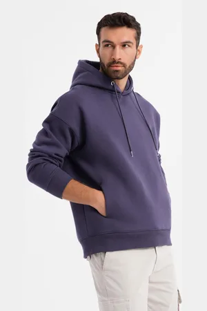 Ombre Clothing Unisex sweatshirt with pockets and hood - purple