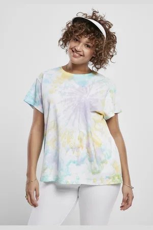Urban classics Dámské tričko Tie Dye Boyfriend Tee pastelové