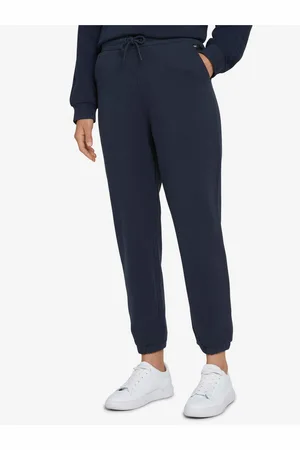 TOM TAILOR Tmavě modré dámské basic tepláky Denim - Dámské