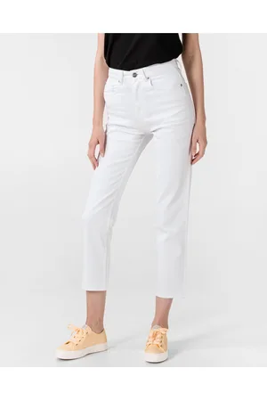 Pepe Jeans Bílé dámské straight fit džíny Lexi - Dámské