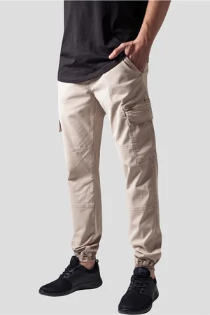 Urban classics Washed Cargo Twill Jogging Pants pískové