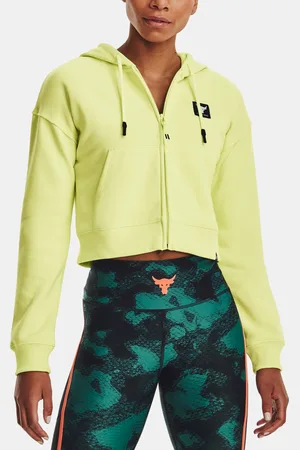 Under Armour Světle zelená dámská mikina Project Rock HW Terry FZ