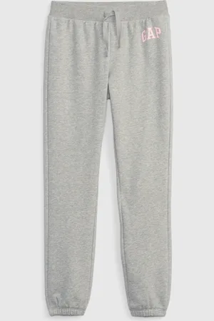 GAP Šedé holčičí tepláky jogger logo french terry