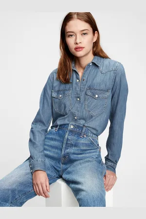 GAP Modrá dámská košile denim western
