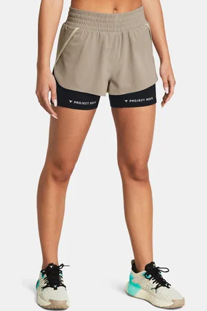 Under Armour Světle hnědé dámské sportovní kraťasy Pjt Rck Flex Short