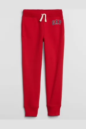 GAP Červené klučičí tepláky Logo pull-on joggers