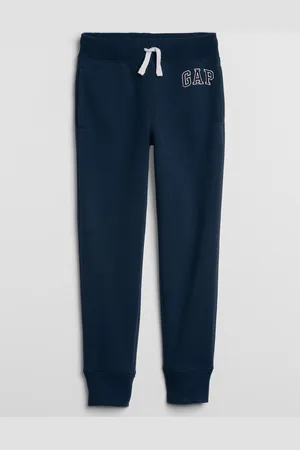 GAP Modré klučičí dětské tepláky Logo camo print pull-on joggers