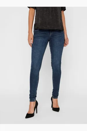 VERO MODA Modré slim fit džíny Lux