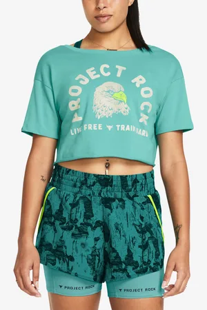 Under Armour Tyrkysové dámské sportovní tričko Pjt Rck Balance Graphic T
