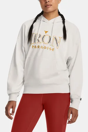 Under Armour Bílá dámská mikina s kapucí Rock Everyday