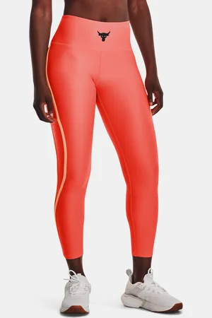 Under Armour Korálové dámské kompresní legíny Project Rock HG Ankl Lg Fam