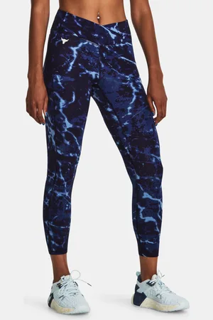 Under Armour Tmavě modré dámské vzorované sportovní legíny Rock
