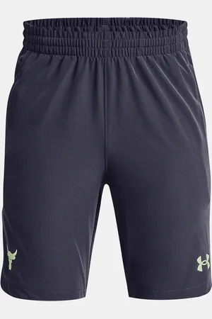Under Armour Tmavě šedé klučičí kraťasy UA Pjt Rock Woven Shorts