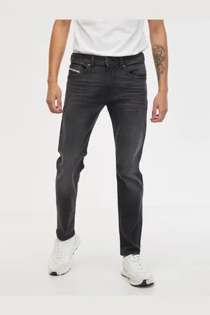 Diesel Tmavě šedé pánské straight fit džíny Thommer