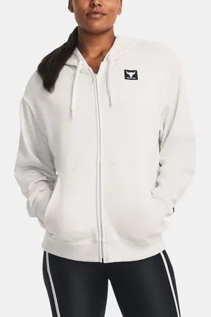 Under Armour Krémová dámská mikina Project Rock HW Terry FZ OS