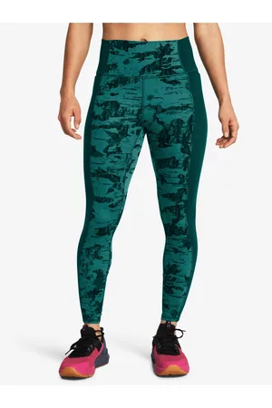 Under Armour Tmavě zelené sportovní legíny Pjt Rck LG Ankl Pt Lg