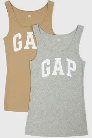 GAP Béžové dámské tílko Logo tank, 2ks