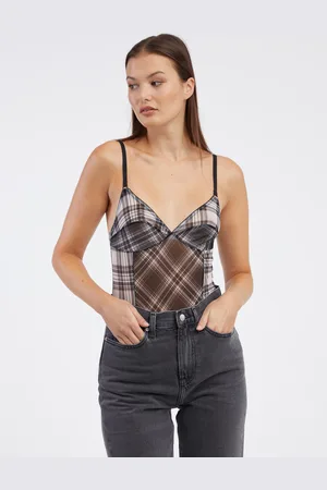 Diesel Hnědo-bílé dámské vzorované body