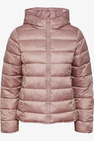 Pieces® Starorůžová dámská prošívaná bunda Birdie