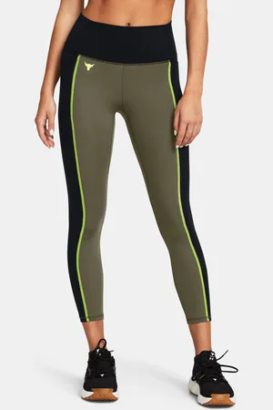 Under Armour Khaki sportovní legíny Pjt Rck LG Clrblck Ankl Lg