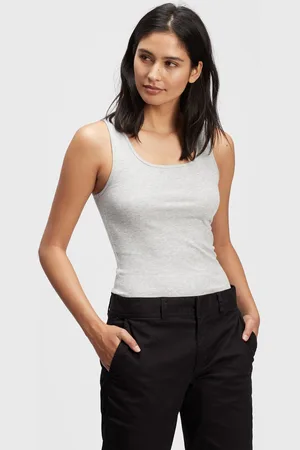 GAP Šedé dámské tílko ribbed tank top