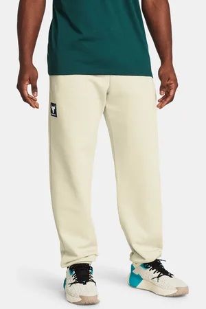 Under Armour Krémové tepláky Pjt Rock Hwt Terry Jgr