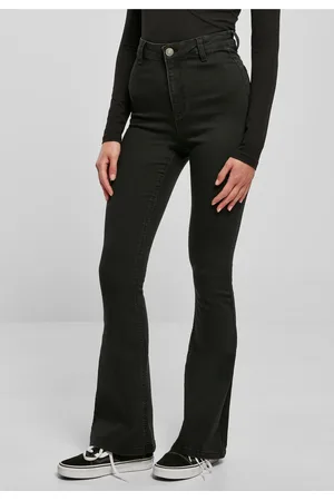 Urban classics Dámské džíny Super Stretch Bootcut Denim Pants - černé