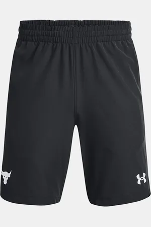 Under Armour Černé klučičí kraťasy UA Pjt Rock Woven Shorts-BLK