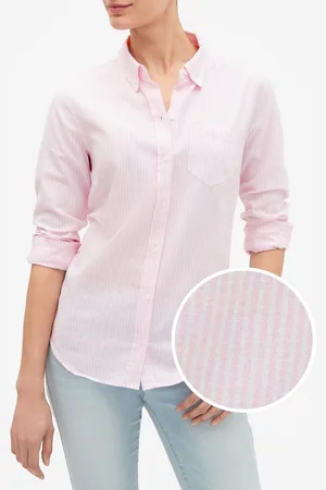 GAP Růžová dámská košile v-fitted boyfriend oxf