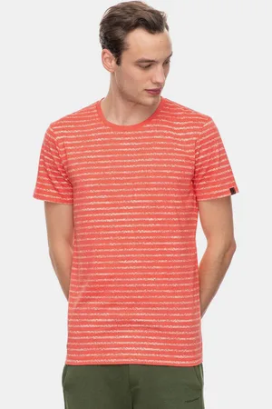 Ragwear Červené pánské pruhované tričko Steef