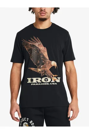 Under Armour Černé sportovní tričko UA Pjt Rck Eagle Graphic SS
