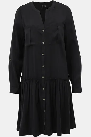 VERO MODA Černé košilové šaty Michalla