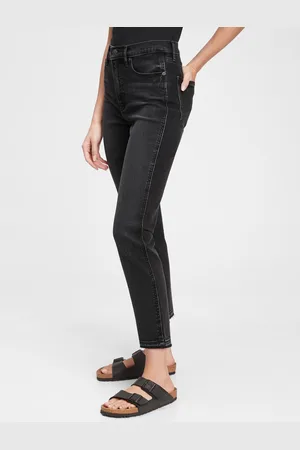 GAP Černé dámské džíny High rise cigarette with secret smoothing pockets