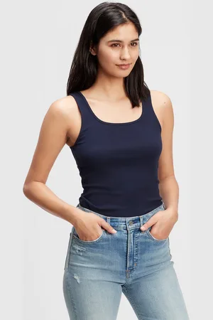 GAP Modré dámské tílko ribbed tank top