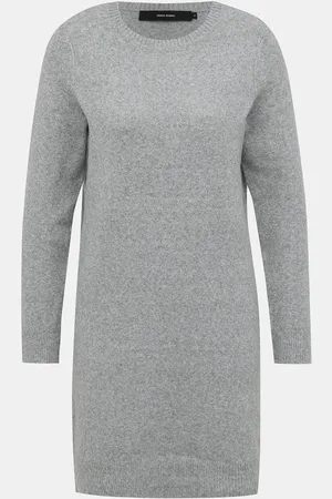 VERO MODA Světle šedé svetrové šaty Doffy