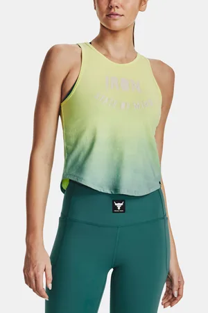 Under Armour Žluto-zelené dámské tílko Project Rock State of Mind Tnk