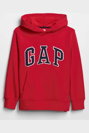 GAP Červená klučičí dětská mikina Logo hoodie