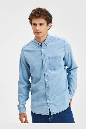 GAP Modrá pánská džínová košile denim shirt
