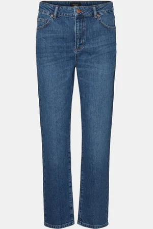 VERO MODA Modré straight fit džíny Carla