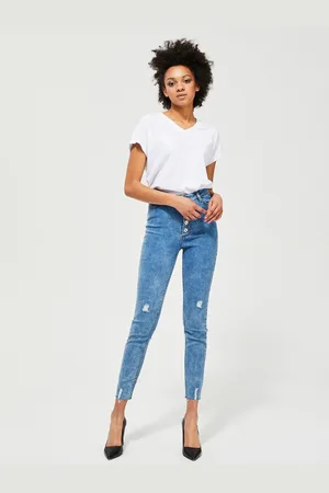 MOODO Modré dámské skinny fit džíny - Dámské
