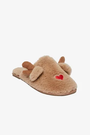 Pieces® Hnědé dámské domácí pantofle Futte - Dámské