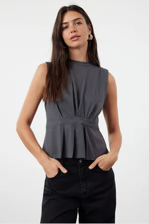 Trendyol Anthracite Knitted Blouse