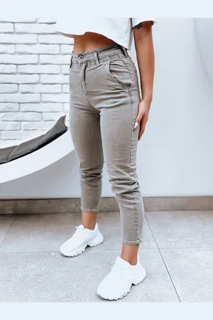 D-Street Dámské džíny mom fit FINN Barva béžová